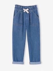 Girls-Paperbag denim trouser