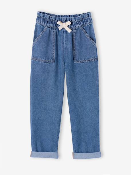 Paperbag denim trouser medium blue 