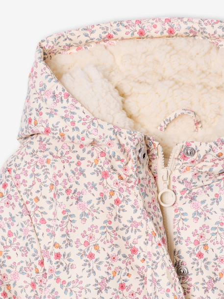 Raincoat with Sherpa Lining for Girls anthracite+indigo+multicoloured+pale pink 