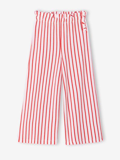 Wide striped knitted leggings striped blue+striped red 