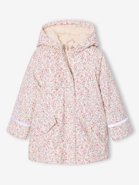 Raincoat with Sherpa Lining for Girls anthracite+indigo+multicoloured+pale pink 