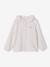 Girls' floral cotton muslin pyjamas ecru 