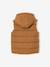 Lightweight Hooded Waistcoat for Boys pecan nut 