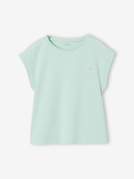 Plain Basics T-Shirt for Girls aqua green+ecru+navy blue+sweet pink 