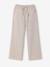 Girl's wide leg fluid trousers striped beige 