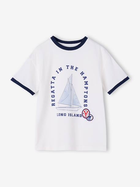 Boys' short-sleeved t-shirt ecru 