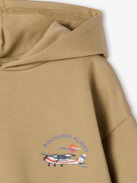Cotton boy's hooded sweatshirt cumin 