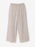 Girl's wide leg fluid trousers striped beige 
