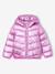 Lightweight hooded puffer jacket with a shimmer effect for girls pale pink+rose 