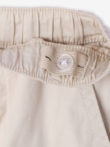 Lightweight cargo trousers beige+olive 