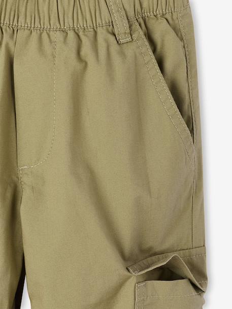 Lightweight cargo trousers beige+olive 