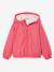 Sherpa-Lined Hooded Windcheater for Girls navy blue+rose 