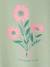 Girls' printed short-sleeved t-shirt ecru+sage green 