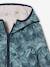 Reversible lightweight puffer jacket for boys green 