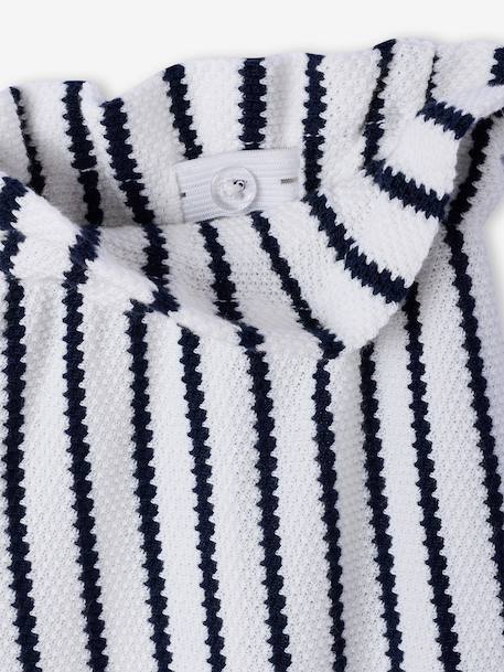 Wide striped knitted leggings striped blue+striped red 