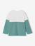 Sweatshirt with long colour block sleeves aqua green 