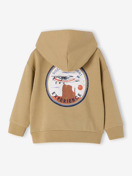 Cotton boy's hooded sweatshirt cumin 