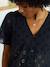 Broderie Anglaise Maternity and Nursing Blouse black+khaki 