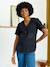 Broderie Anglaise Maternity and Nursing Blouse black+khaki 