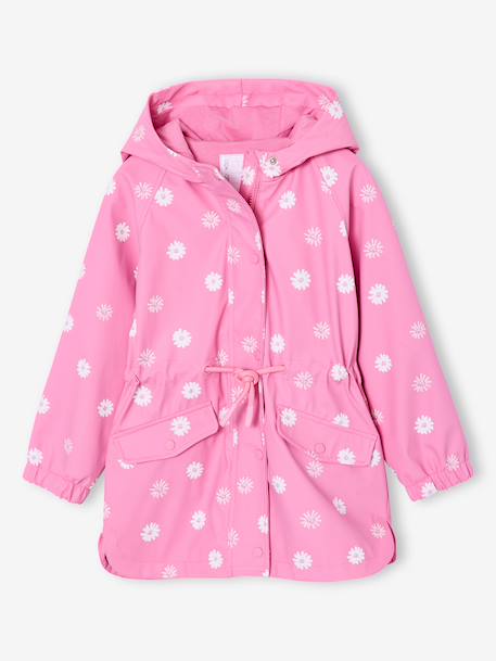 Hooded Raincoat with Magical Motifs for Girls blush+GREEN MEDIUM ALL OVER PRINTED+pale pink+rose+sky blue 