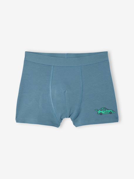 Pack of 5 boys' boxers with a circuit print ecru 