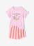 Pack of 2 girls' short-sleeved pyjamas rose 