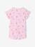 Pack of 2 girls' short-sleeved pyjamas rose 
