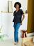 Broderie Anglaise Maternity and Nursing Blouse black+khaki 