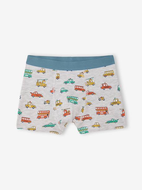 Pack of 5 boys' boxers with a circuit print ecru 