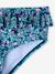 Girl's floral two-piece swimsuit emerald green 