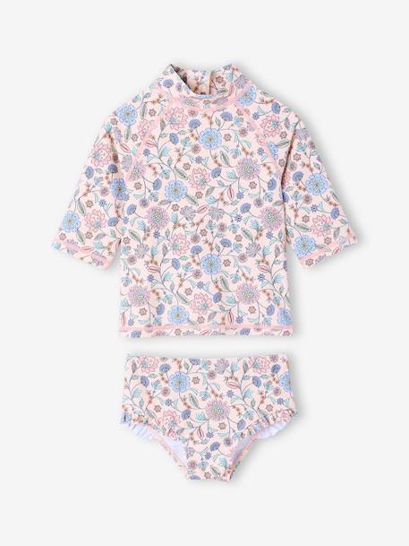 Girls' UV Protection two-piece swimsuit nude pink 