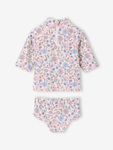 Girls' UV Protection two-piece swimsuit nude pink 