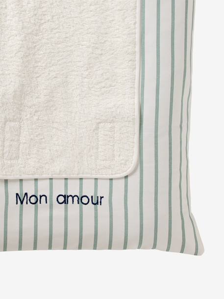 Cover for Changing Mattress, Hanoi multicoloured+printed beige+sage green+WHITE LIGHT ALL OVER PRINTED 