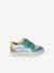 Synthetic trainers with touch 'n' close fastening for babies printed beige+set blue 