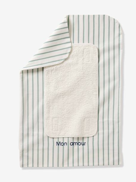 Cover for Changing Mattress, Hanoi multicoloured+printed beige+sage green+WHITE LIGHT ALL OVER PRINTED 