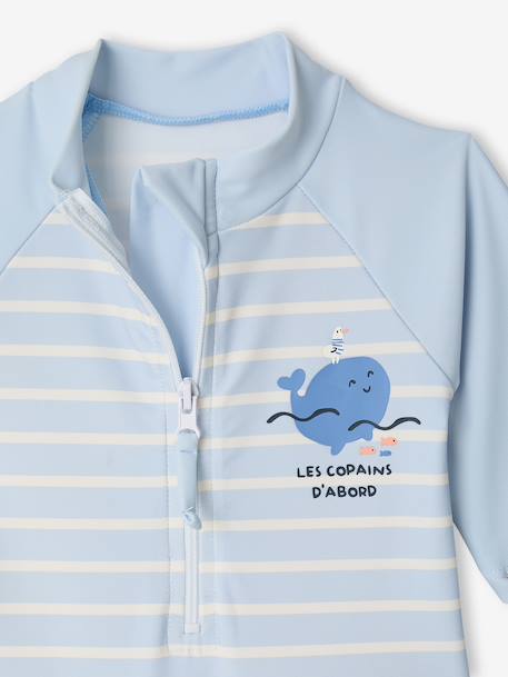 Baby UV Protection jumpsuit with built-in nappy sky blue 