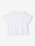 Girl's t-shirt with embroidered details coral+ecru+khaki 