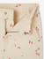 Girl's wide-leg cherry print cotton trousers vanilla 
