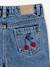 Girls' embroidered floral Mom jeans blue+light blue+medium blue 
