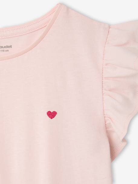 2-in-1-Effect Dress for Girls ecru+indigo+pale pink+striped pink 