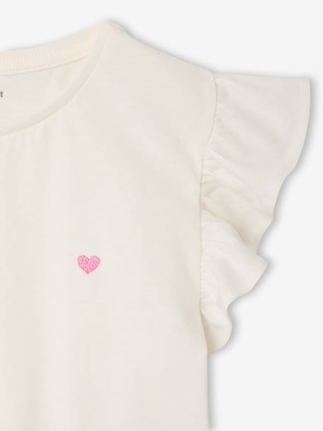 2-in-1-Effect Dress for Girls ecru+indigo+pale pink+striped pink 