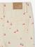 Girl's wide-leg cherry print cotton trousers vanilla 