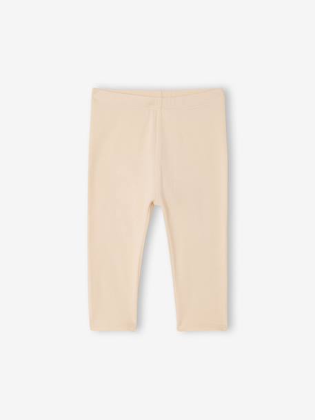 Baby Girls' Pack of 2 Long Leggings Blue+pecan nut 