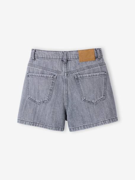 Children's denim cotton shorts denim grey+medium blue 
