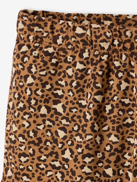 Printed long leggings brown 