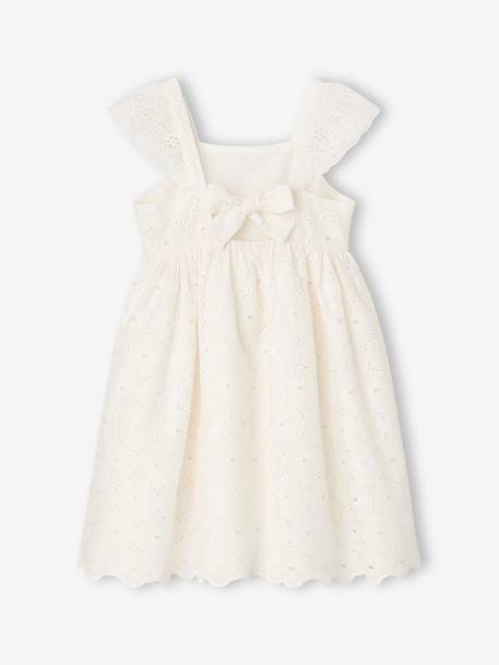 Girls’ Cotton Broderie Anglaise Dress white 