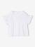 Girl's t-shirt with embroidered details coral+ecru+khaki 