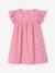 Cotton Gauze Dress with Embroidered Flowers, for Girls coral+old rose+pale blue+pastel yellow+sage green+vanilla 