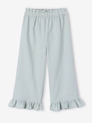 Girls-Girl's wide bermuda shorts with frills