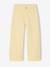 Girl's wide-leg trousers with heart pockets pale yellow+rosy 